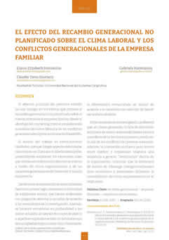 El efecto del recambio generacional no planificado sobre el clima laboral y los conflictos generacionales de la empresa familiar /