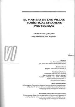 El manejo de las villas turísticas en áreas protegidas. Estudio de caso: Quila Quina. Parque Nacional Lanín. Argentina