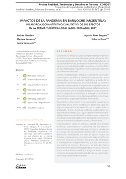 Impactos de la pandemia en Bariloche (Argentina): Un abordaje cuantitativo-cualitativo de sus efectos en la trama turística local (abril 2020-abril 2021)