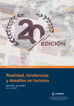 Realidad, Tendencias y Desafíos en Turismo (Condet) vol 20 nro 1